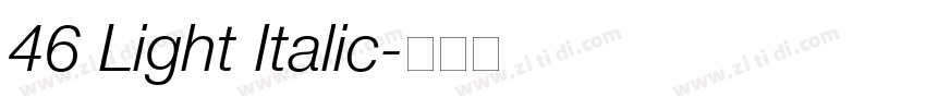46 Light Italic字体转换